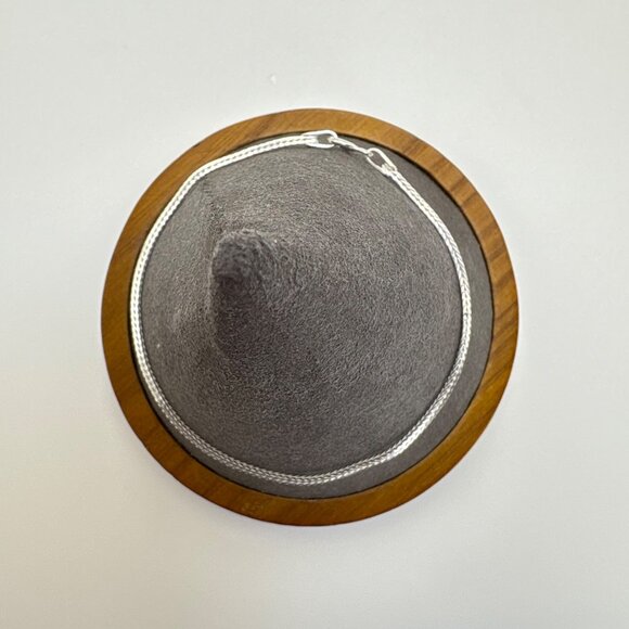 VTG Sterling Silver 925 Foxtail Link Chain Bracelet Spring Ring Clasp Size 7.25" - Picture 5 of 12